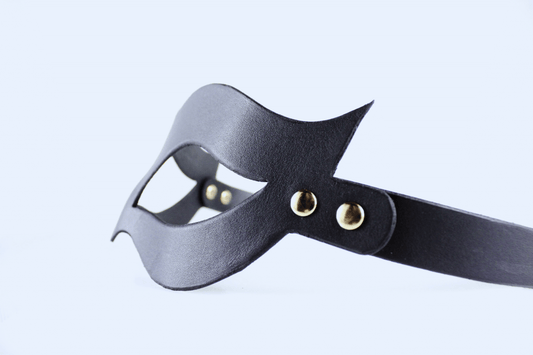 Handmade Leather Mask with Adjustable Strap